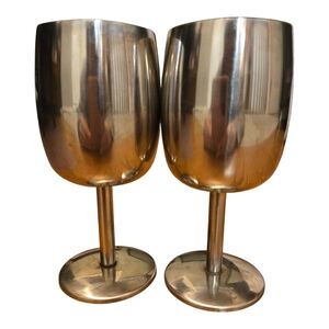 Elegant Silver Wine Goblets